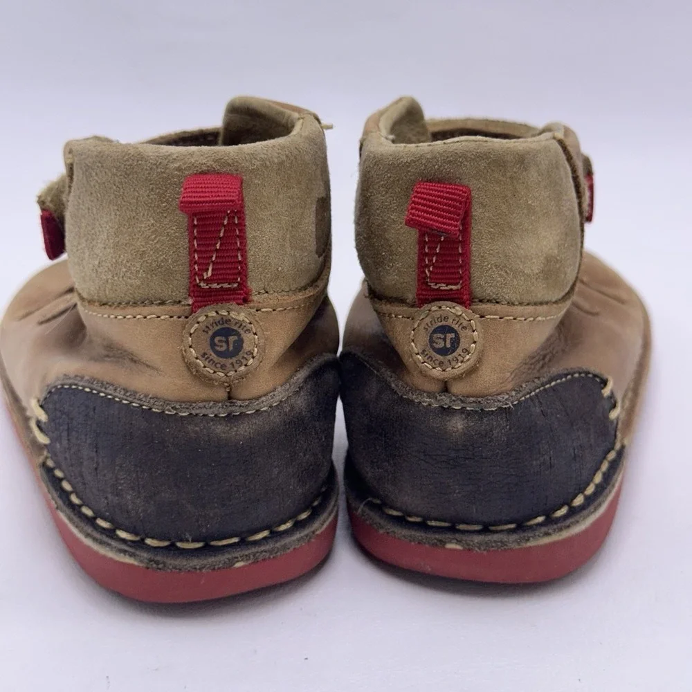 Stride Rite Medallion Bilson Toddler Boys Brown Leather Hiking Boots Size 9.5M